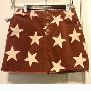 Altard State | corduroy star mini skirt